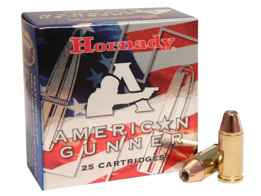 Hornady American Gunner 9mm Luger +P Ammo 124 Grain Hornady XTP Jacketed Hollow Point Box of 25
