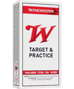 Winchester White Box USA Target & Practice 9mm Luger Ammo 115 Grain Full Metal Jacket