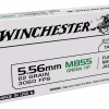 Winchester M855 SS109 5.56x45mm NATO Ammo 62 Grain Penetrator Full Metal Jacket