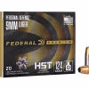 Federal Premium Premium Personal Defense 9mm Luger Ammo 124 Grain Federal HST Jacketed Hollow Point