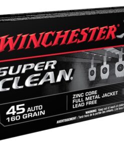 Winchester Super Clean NT 45 ACP Ammo 160 Grain Full Metal Jacket Lead Free