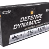 Fiocchi Defense Dynamics 9mm Luger Ammo 115 Grain Jacketed Hollow Point