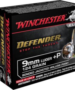 Winchester Defender 9mm Luger +P Ammo 124 Grain Winchester PDX1 Bonded Jacketed Hollow Point