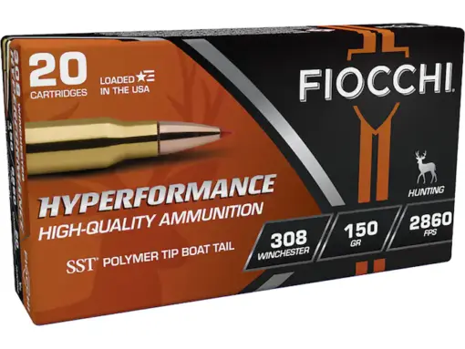 Fiocchi Extrema 308 Winchester Ammo 150 Grain Hornady SST