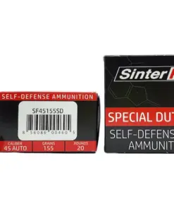 SinterFire Special Duty 45 ACP Ammo 155 Grain Frangible Hollow Point Lead Free